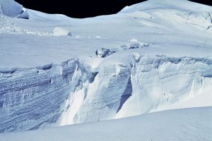 Crevasse where accident happened