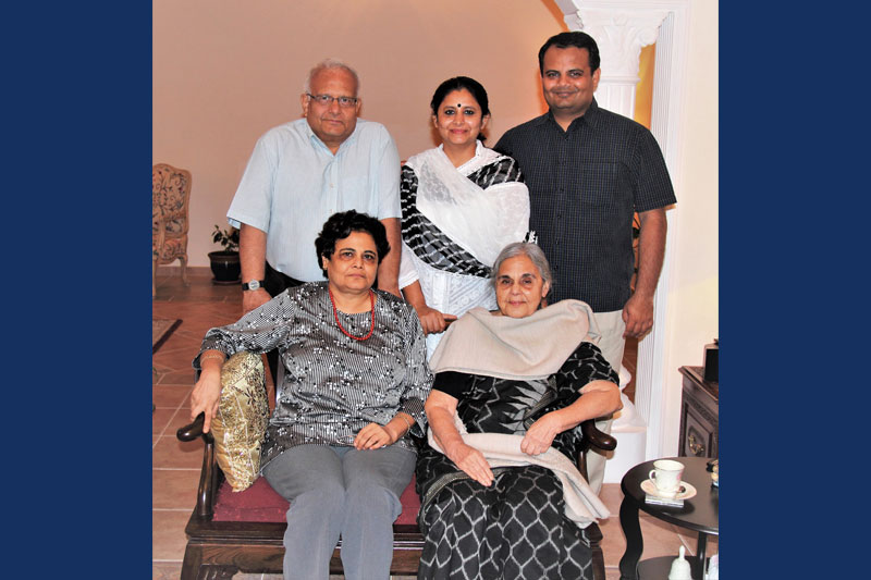 Kapadia Family - Standing- Harish, Charu and Sonam. Seating- Geeta, Mangala Wagle (mother in law)