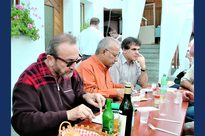 L to R. Col Sher Khan, Harish and Mr Nazir Sabir