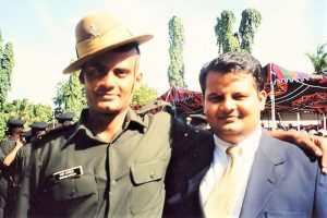 Lt Nawang Kapadia and Sonam on army graduation parade