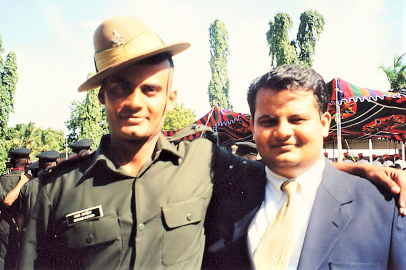 Lt Nawang Kapadia and Sonam on army graduation parade