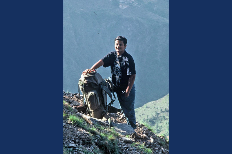 Nawang-in climbing in Ruinsara valley