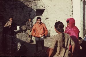 Nitin Patel in centre, who died