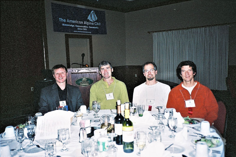 President Mark Richey (left) and climbing friends