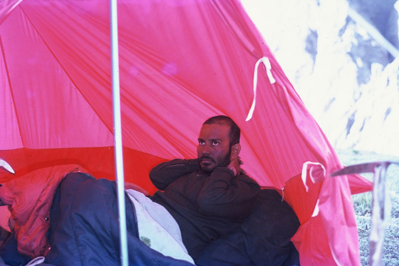 Waiting for helicopter