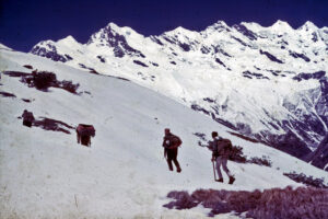 Tharkot range- Bhanoti second from the left and Tharkot on the extreme right